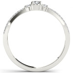 Sparkling Yaffie Bypass Engagement Ring with 1/4ct TDW White Gold Diamonds