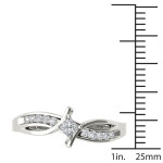 Elegantly Bypassed: Yaffie White Gold Engagement Ring with 1/4ct TDW Diamonds