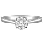 Sparkling Yaffie Diamond Ring in White Gold with 1/4ct TDW