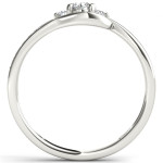 Dazzling Yaffie Diamond Cluster Engagement Ring in White Gold, 1/5ct TDW