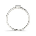 Sparkling Yaffie Cluster Ring with 1/5ct TDW Diamond in White Gold