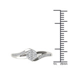 Stylish Yaffie 1/8ct TDW White Gold Diamond Cluster Ring