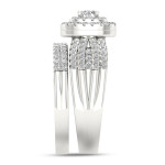 White Gold Yaffie Bridal Set Ring with 1ct TDW Diamonds