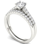 A Timeless Engagement Ring Set with 1ct TDW White Gold Diamonds by Yaffie
