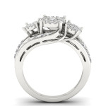 The Yaffie 1ct TDW Two-Stone Diamond Ring in White Gold