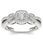 Yaffie Glittering 2/5ct Diamond Engagement Ring in White Gold