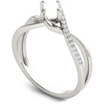 Engagement Ring with Stunning Diamond Semi Mount on Yaffie White Gold