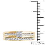 Yaffie Gold Classic Engagement Ring Set with 1/2ct TDW of Stunning Diamonds and One Band.