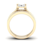 Yaffie Golden Diamond Cluster Bridal Set, Sparkling with 1/2ct TDW