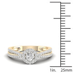 Yaffie Gold Sparkles with 1/2ct TDW Diamond Cluster Ring