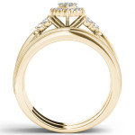 Yaffie Gold Diamond Marquise Halo Engagement Set - 1/2ct Total Weight
