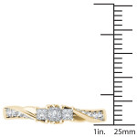 3-Stone Diamond Anniversary Ring - Yaffie Gold, 0.5ct Total Diamond Weight