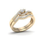 Yaffie Gold Diamond Bridal Set: Timeless Elegance, 1/3ct TDW