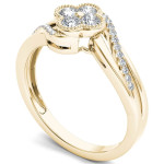 Stylish Yaffie Gold Ring with 1/3ct Diamond Sparkle
