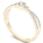 Anniversary Bliss: Yaffie Gold 1/4ct TDW Diamond Three-Stone Ring