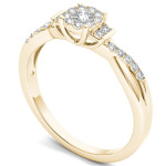 Engaging Yaffie Gold Ring with 1/4ct TDW Diamond Trio