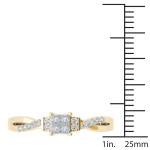 Engagement Ring with Three Stunning Diamonds totaling 1/4ct, the Yaffie Gold Three-Stone Look