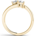 Gold Yaffie Ring with Two Diamonds Totalling 1/4ct TDW