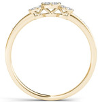 Golden Yaffie Cluster Diamond Engagement Ring with 1/5ct TDW