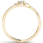 Gold Yaffie Three-Stone Engagement Ring with 1/5ct of Sparkling Diamonds