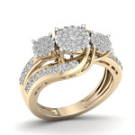 Sparkling Yaffie Ring with two exquisite diamonds totaling 1 carat!