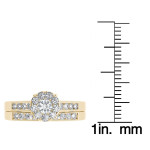 Sparkling Yaffie Gold Bridal Set with 3/4ct Total Diamond Weight
