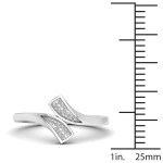 Double the Style with Yaffie 1/20ct TDW Diamond Fashion Ring