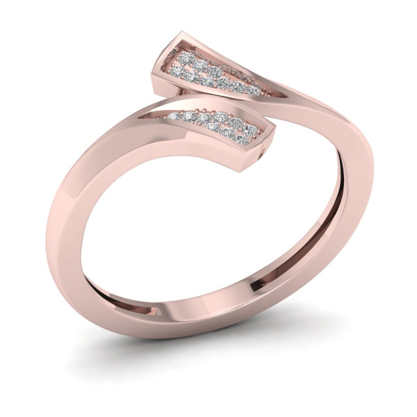Double the Style with Yaffie 1/20ct TDW Diamond Fashion Ring