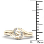 Yaffie Double Split Shank Fashion Ring Sparkles with 1/20ct of TDW Diamonds