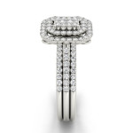 Yaffie Cluster Halo Bridal Set with 1/2ct Total Diamond Weight
