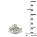 Dazzle Your Love with Yaffie Half Carat Diamond Cluster Ring