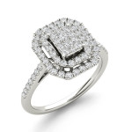 Sparkling Yaffie Diamond Halo Ring with 1/2 ct TDW