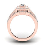 Yaffie Double Halo Bridal Set with 1/2ct TDW Diamonds