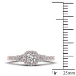 Sparkling Yaffie Diamond Halo Ring with 1/2ct Total Weight