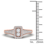 Rectangular Sparkle: 1/3ct TDW Diamond Engagement Ring by Yaffie