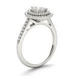 Yaffie Pear-Shaped Diamond Cluster Engagement Ring with 1/3ct TDW Frame