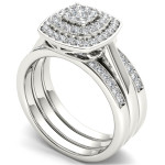 Diamonds Dance Around Yaffie Halo Ring in White Gold - 1/3ct TDW