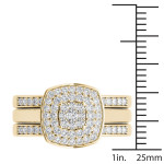 Halo Ring with Sparkling 1/3ct Diamond Cluster by Yaffie Gold