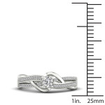 Split Shank Diamond Ring with 1/4ct Total Weight by Yaffie