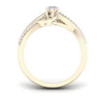 Split Shank Diamond Ring with 1/4ct Total Weight by Yaffie