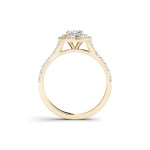 Introducing the stunning Yaffie Gold Diamond Halo Engagement Ring, sparkling with a magnificent 1 1/10ct TDW diamond.