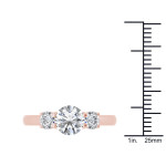 Gold Yaffie 1.5ct TDW Three-Stone Diamond Anniversary Ring