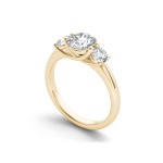 Gold Yaffie 1.5ct TDW Three-Stone Diamond Anniversary Ring