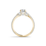 Three Sparkling Diamonds in Yaffie Gold Engagement Ring (1 1/2ct TDW)
