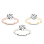 Radiant Yaffie Gold Diamond Engagement Ring: 1ct TDW Brilliance