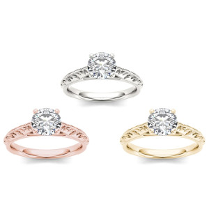 Sparkling Yaffie Gold Diamond Engagement Ring - 1ct TDW