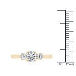 1ct TDW Yaffie Gold Diamond Three-Stone Anniversary Ring