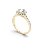 Golden Diamond Blossom Vow Ring