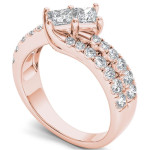 The Yaffie Two-Stone Diamond Engagement Ring in Rose Gold with 1.5ct Total Diamond Weight