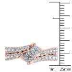 The Yaffie Two-Stone Diamond Engagement Ring in Rose Gold with 1.5ct Total Diamond Weight